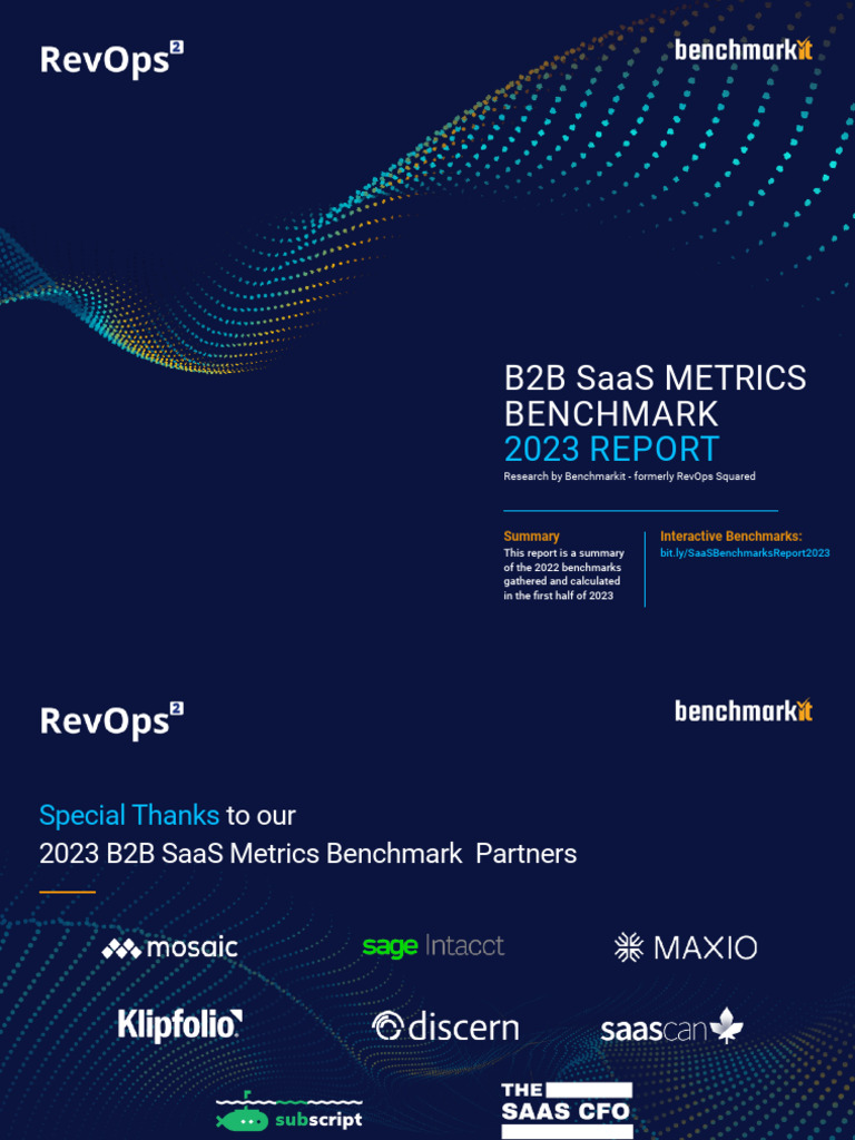 B2B SaaS Metrics Benchmark 2023 REPORT | PDF | Performance Indicator ...