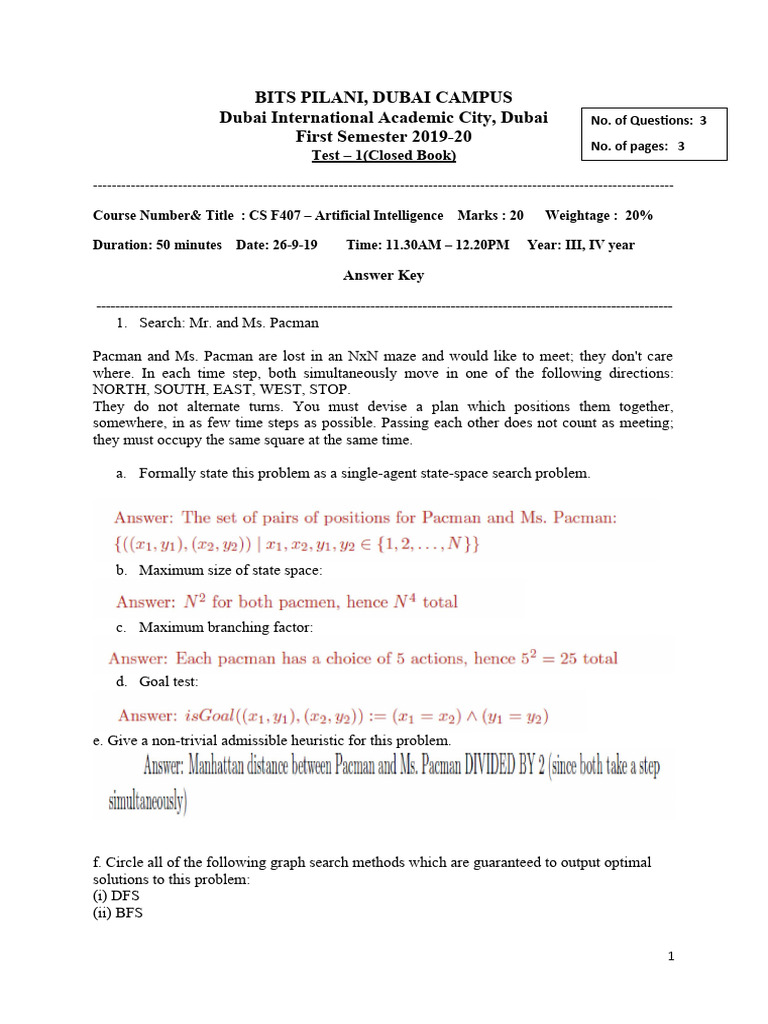 T1 QP-Answer Key | PDF | Computer Science | Computer Programming