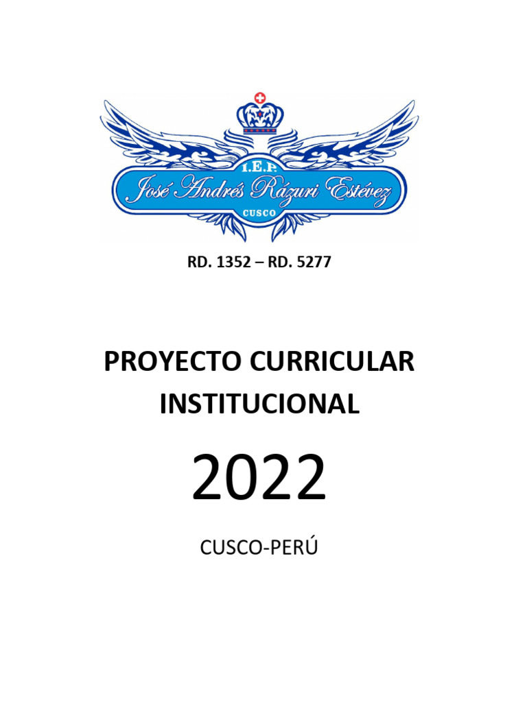 Proyecto Curricular Institucional | PDF | Plan de estudios | Educación ...