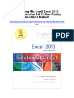 Exploring Microsoft Excel 2013 Comprehensive 1st Edition Poatsy Solutions Manual