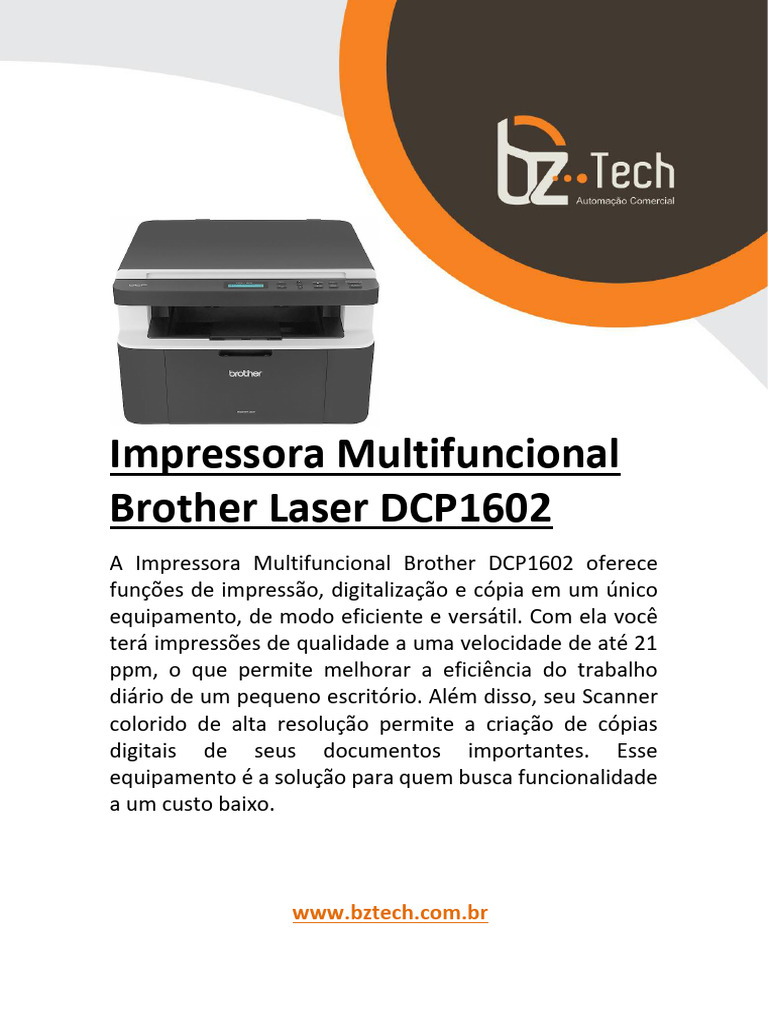 Guia de instalacao brother dcp1602 pdf impressora inform tica