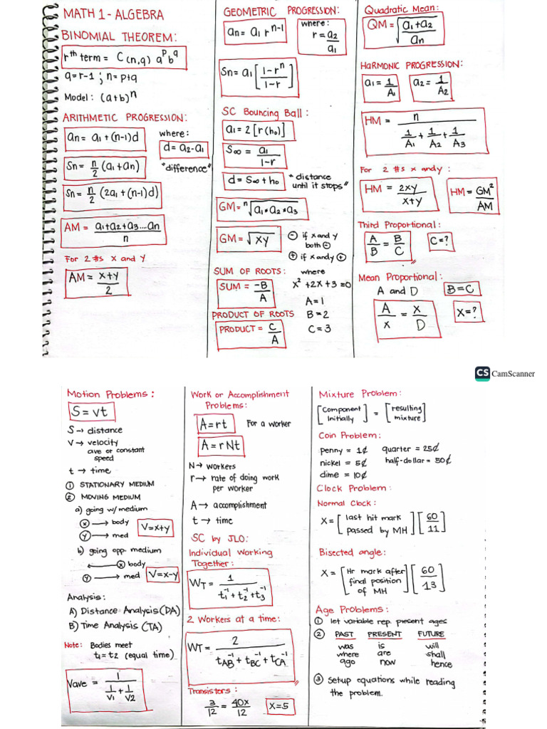 Math Formulas | PDF