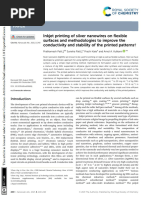 Inkjet Printing of Silver Nanowires On Flexible Su