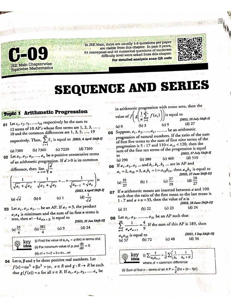 Sequence and Series Pyq Questions | PDF