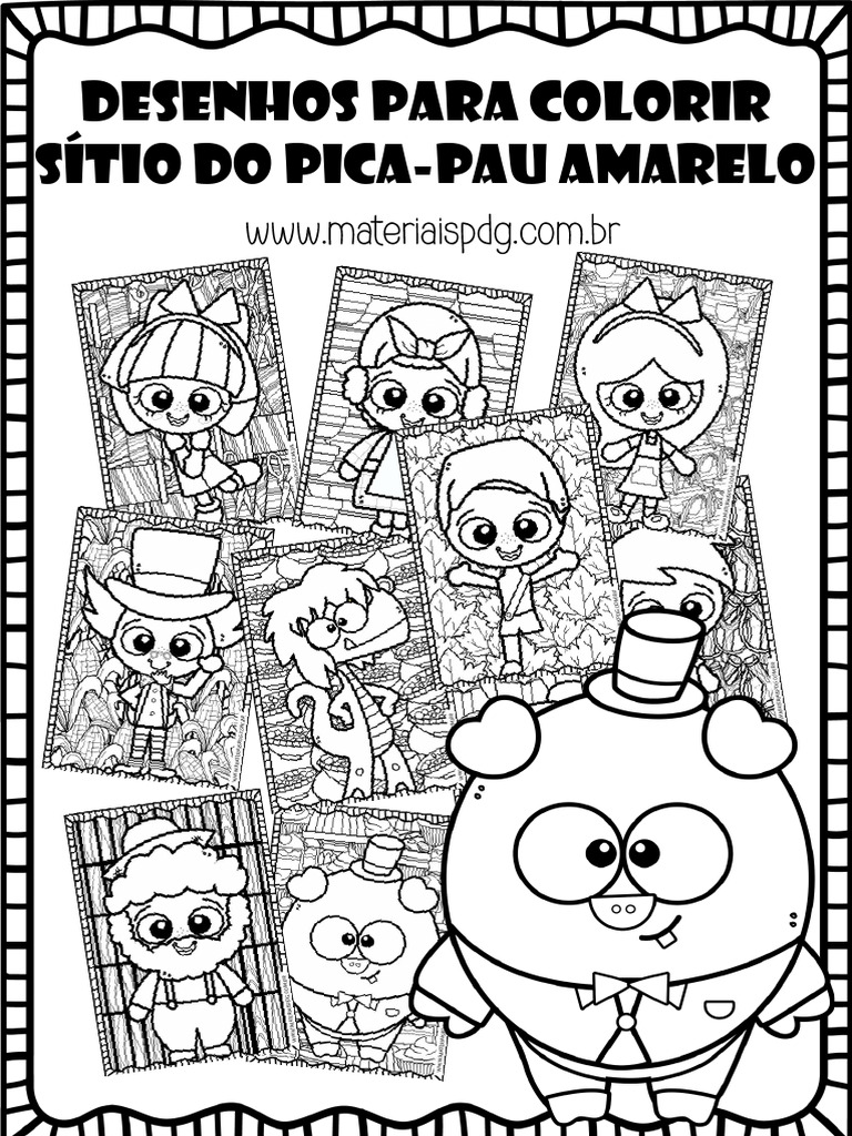 Desenhos para Colorir - Sítio Do Pica-Pau Amarelo - Materiais - Desenho ...
