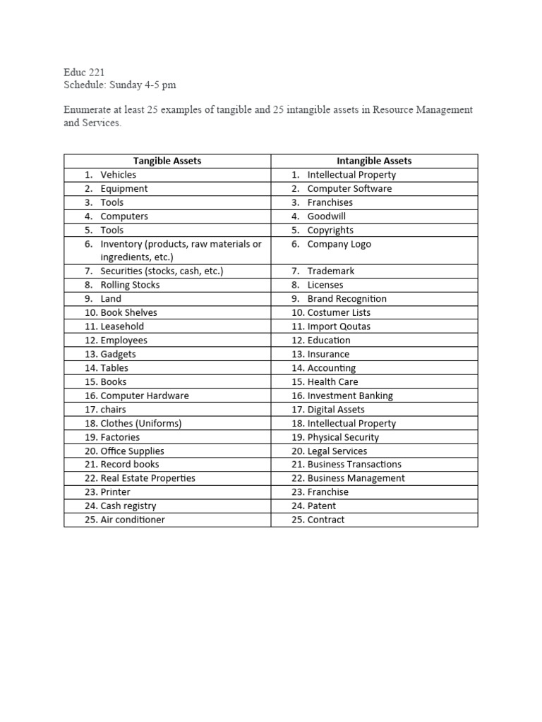 What Is Tangible and Intangible | PDF | Computers