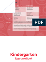 Kindergarten Resource Book Curriculum Sample