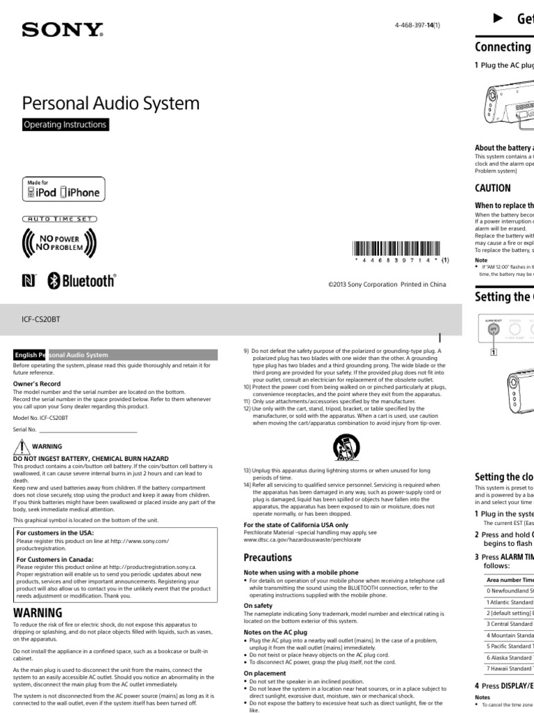 SONY ICFCS10IP MANUAL intelligence overview