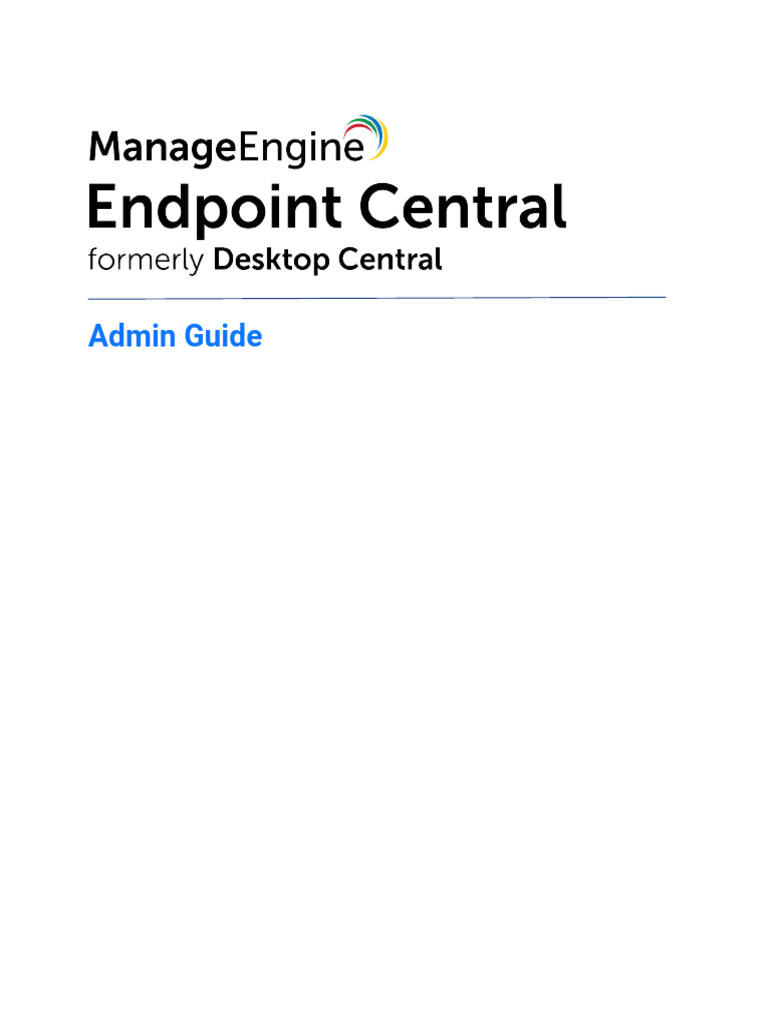 ManageEngine Desktop Central PDF Active Directory Remote Desktop