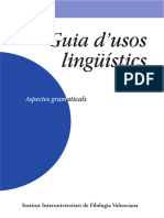 Guia Usos Lingüistics Filologia Valenciana