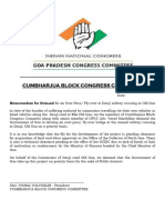 Congress Demands For Cumbharjua