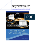 Financial Analysis With Microsoft Excel 6th Edition Mayes Solutions Manual