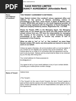 Sage Rented Ltd Starter Tenancy agreement (Affordable Rent) (Single).docx
