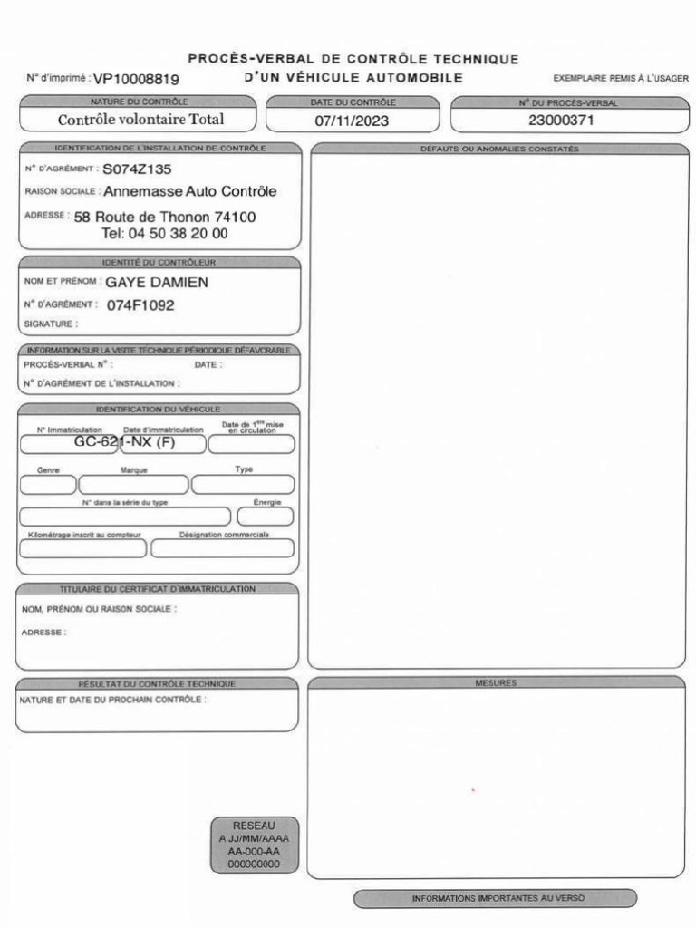 Controle technique pdf