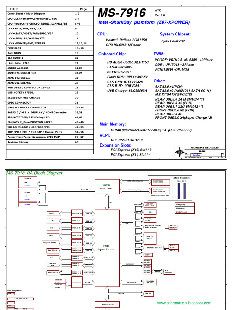 MSI MS-7916 REV. 1.0 MSI Z97 GAMING 7 | PDF | Usb | Electrical Engineering