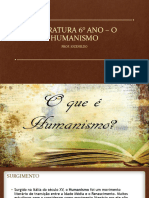 Literatura 6° Ano - o Humanismo