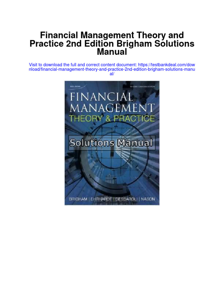 Financial Management Theory and Practice 2nd Edition Brigham Solutions