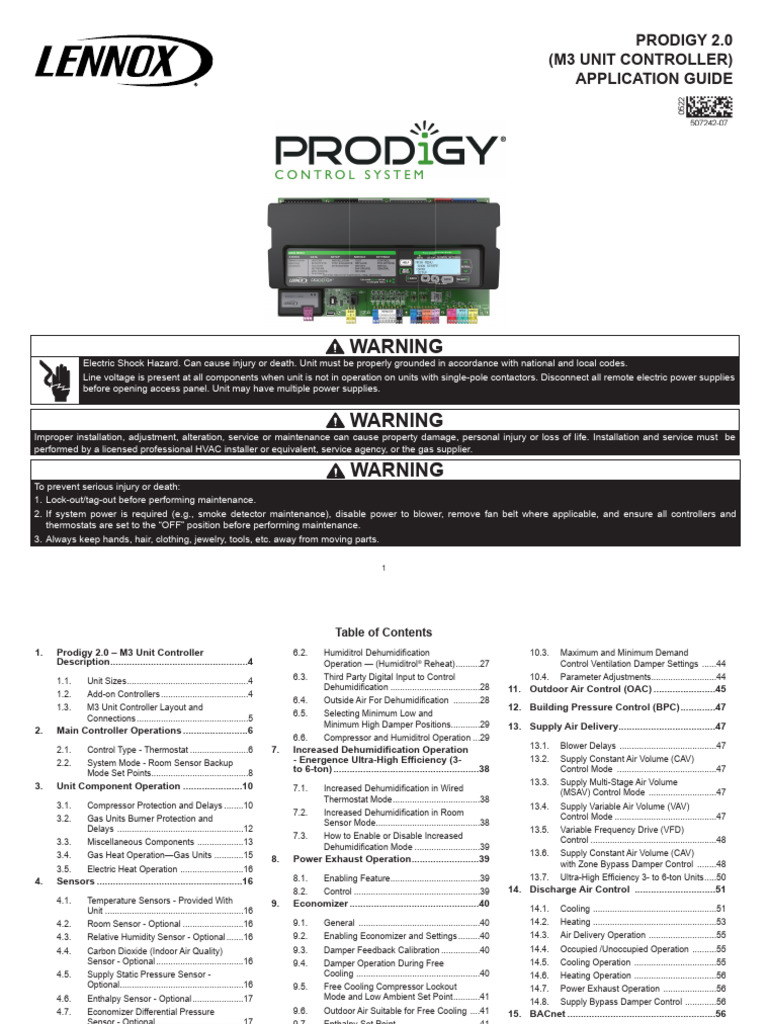 Warning Warning Warning: Prodigy 2.0 (M3 Unit Controller) Application ...