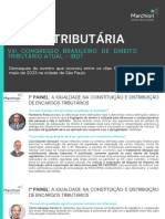 Viii Congresso Brasileiro de Direito Tributário Atual - Ibdt 2023