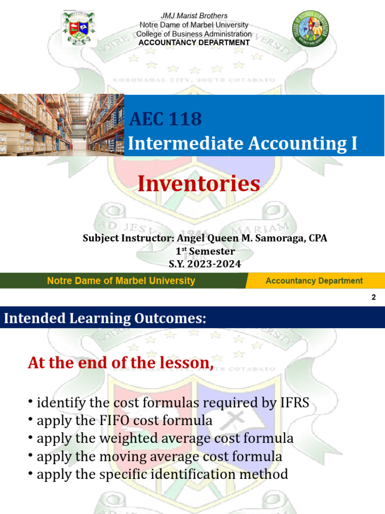 Aec 118 - L2 - Inventory Costing | PDF | Inventory | Cost Of Goods Sold
