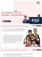 Evaluación Muestral de Estudiantes EM 2022 Resultados Lima Metropolitana