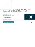 Devoir Corrigé de Synthèse N°3 - SVT - 2ème Sciences (2010-2011) MR Said Mounir - PDF