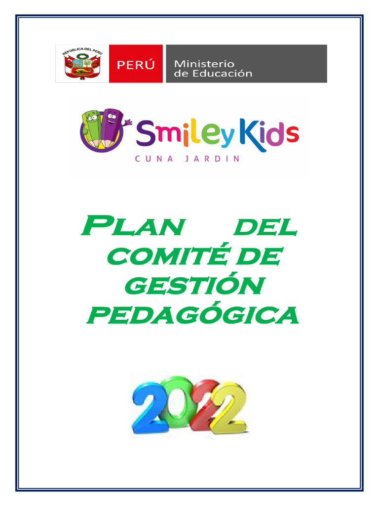 PLAN DE COMITE DE GESTIÓN PEDAGÓGICA 2022 smiley kids PDF