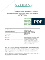 Automation General Specification For Skid Packaged Equipment Nao-Spc-D-Ic-001 April 2011