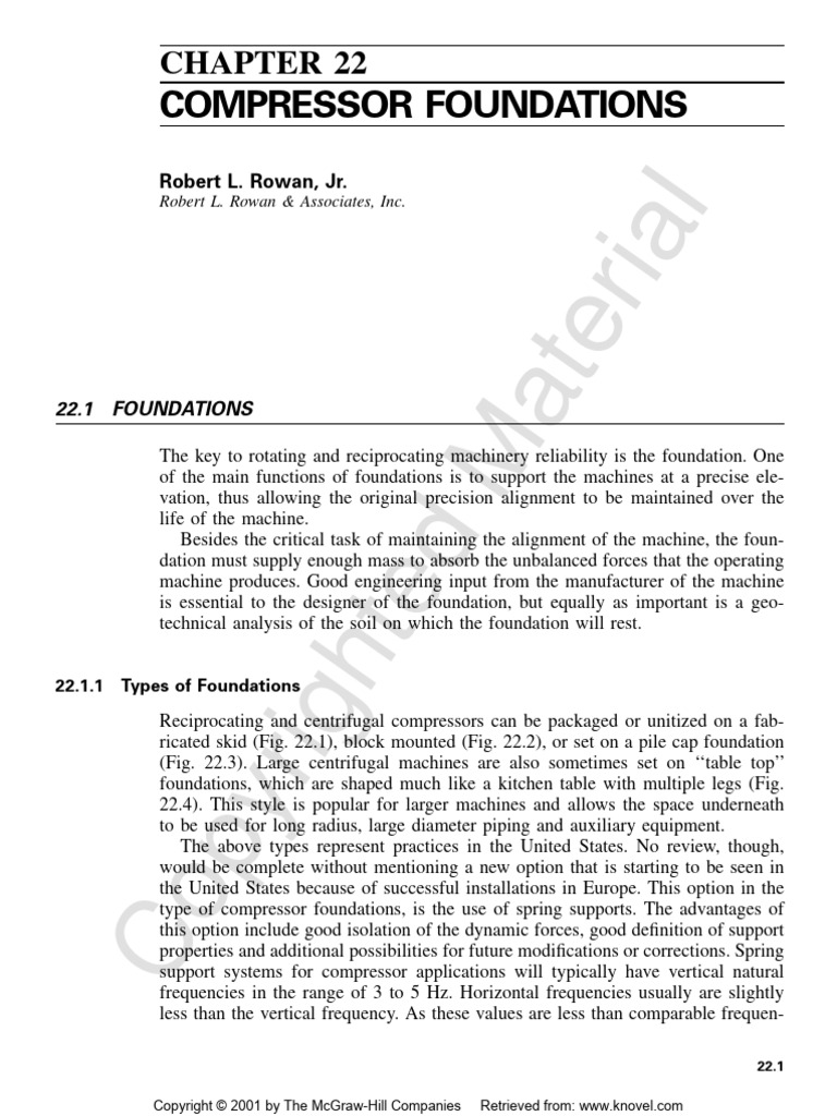 Compressor foundations robert l rowan jr pdf concrete strength
