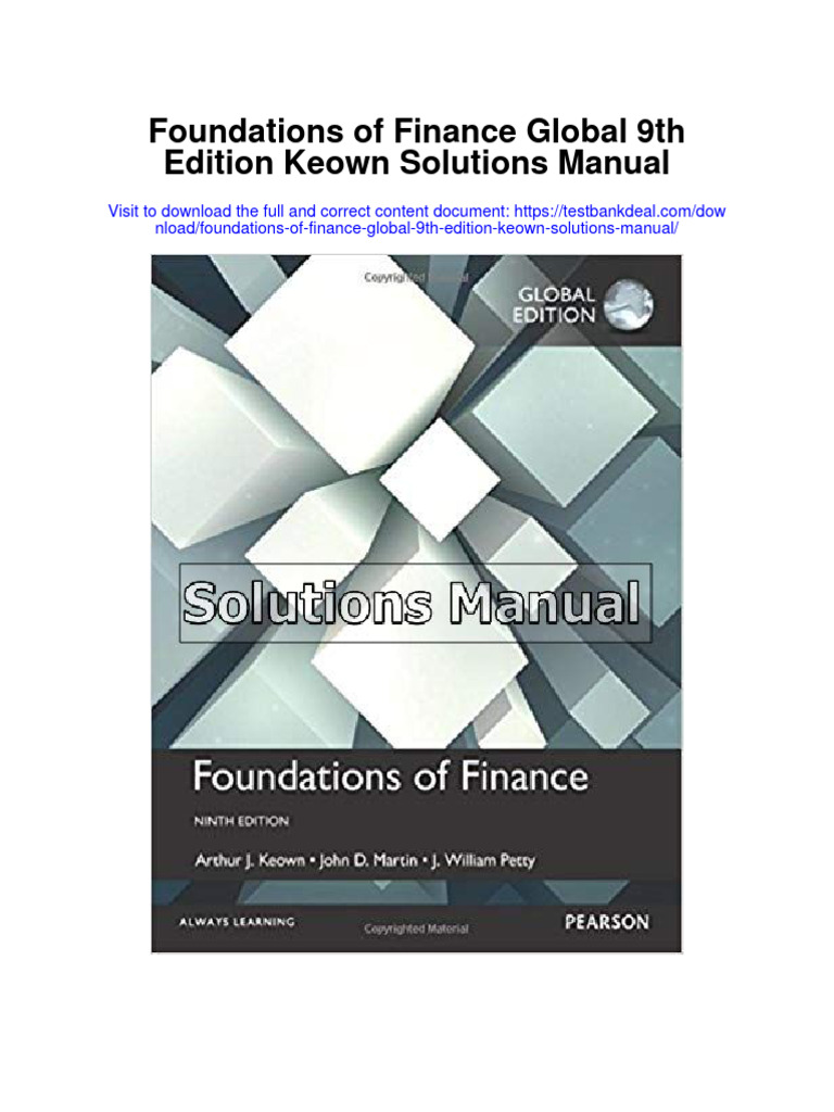 Foundations of Finance Global 9th Edition Keown Solutions Manual PDF