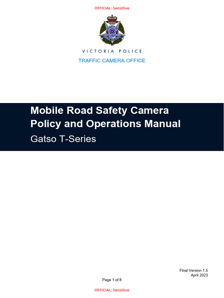 Gatso T-Series Mobile Camera Manual | PDF | Road Traffic Safety | Speed ...