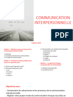 Cours de Communication Interpersonnelle PDF