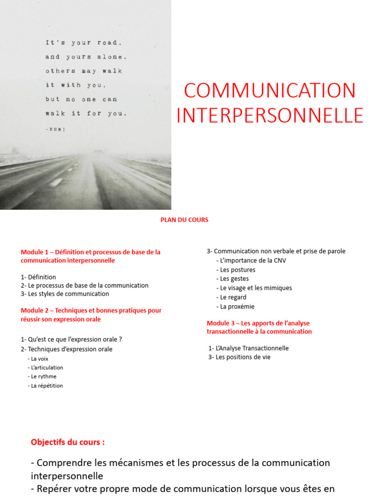 Techniques de communication interpersonnelle | PDF | la communication ...