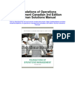 Foundations of Operations Management Canadian 3rd Edition Ritzman Solutions Manual