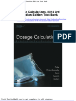 Dosage Calculations 2014 3rd Canadian Edition Test Bank