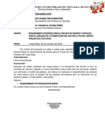 Informe N°063-Informe para Requerimiento para Pintado de Piedras y Palos Sector La Paz