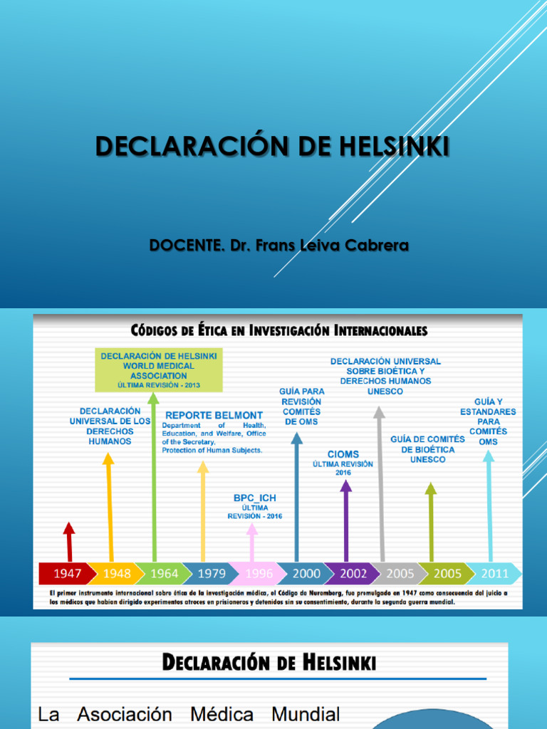 Que Es La Declaracion De Helsinki