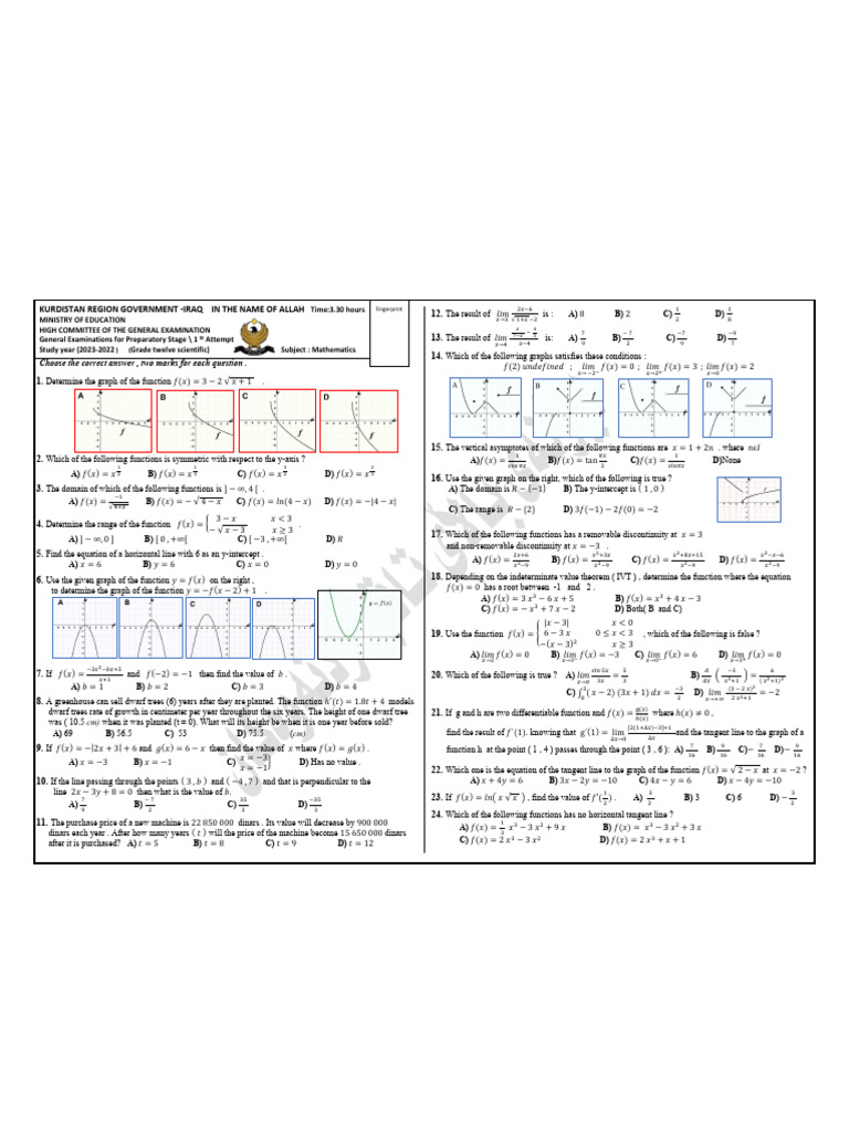 Mathematics Exam Questions for Grade 12 | PDF | Euclidean Geometry ...