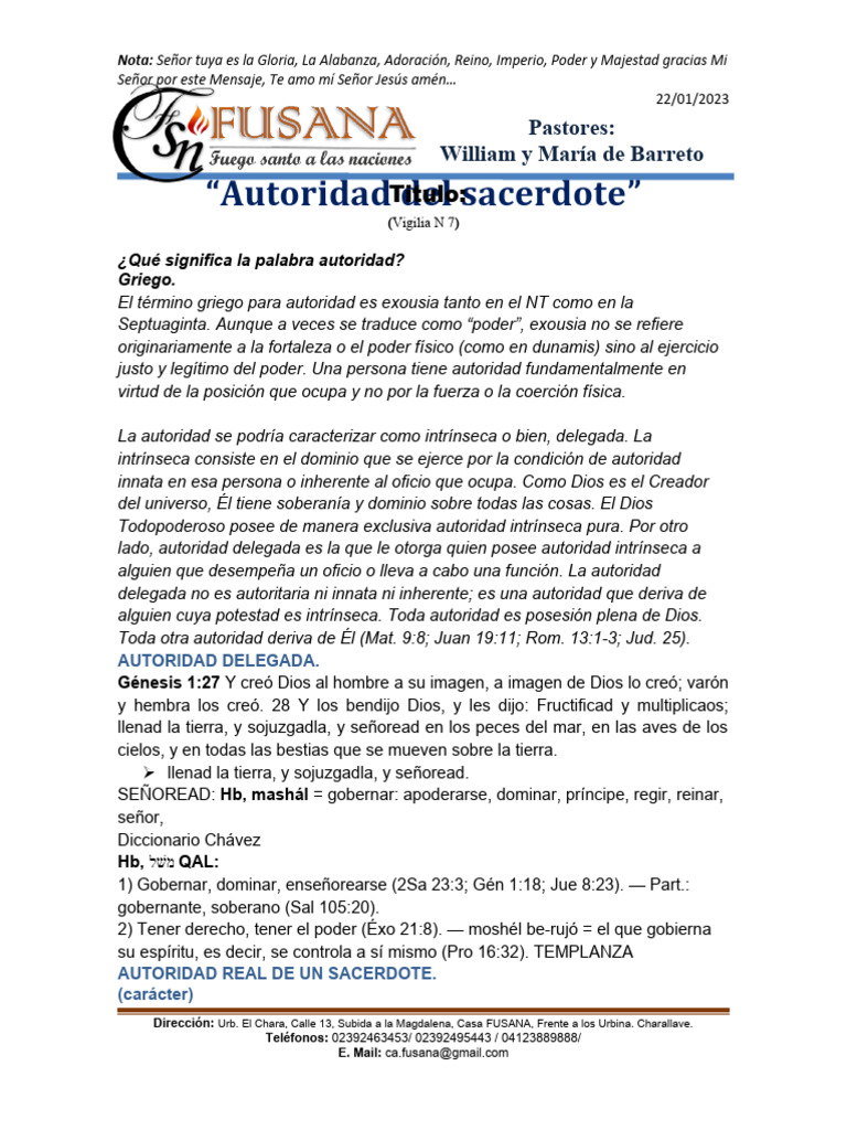 Autoridad de Dios y del Sacerdote | PDF | Dios