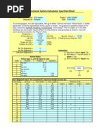 Ductwork System Calculation Input Data Sheet: Fixture Library Fixture Type, C, and DP Input by User