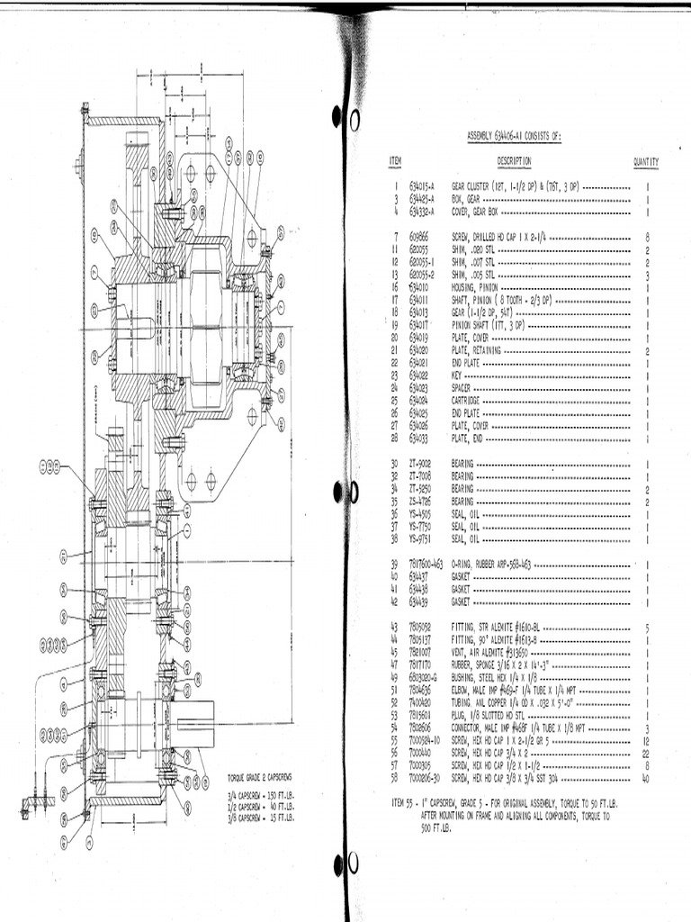 Gear Box Assembly PDF