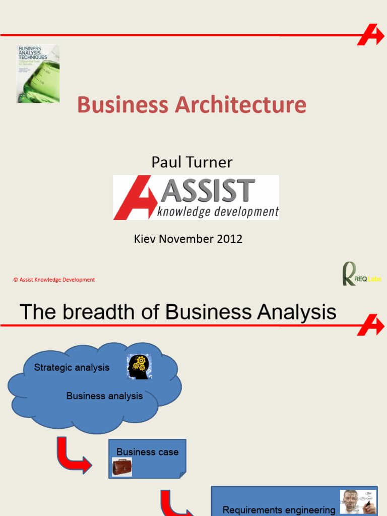 Business Architecture | PDF | Business Analysis | Business Model