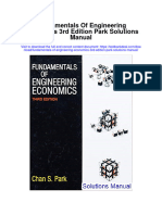 Fundamentals of Engineering Economics 3rd Edition Park Solutions Manual