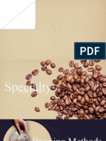 Coffee Brewing Methods PowerPoint Morph Animation Template Brown Variant