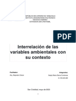 Interrelacion de Las Variables Ambientales (Investigación Documental)