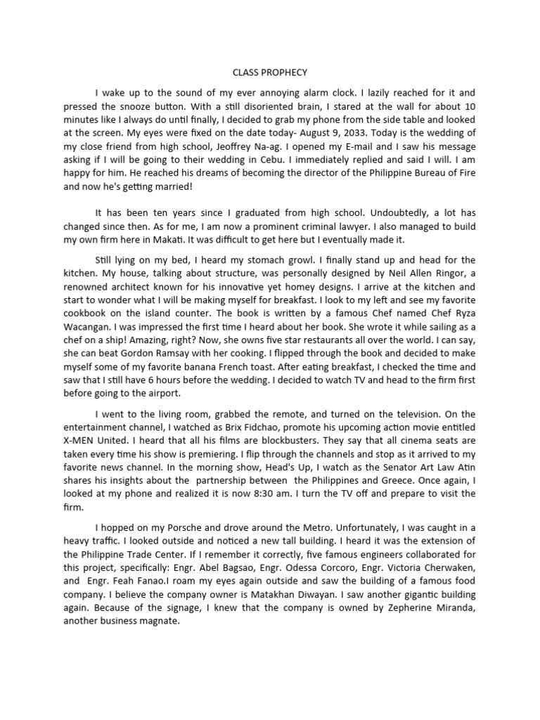 Class Prophecy | PDF
