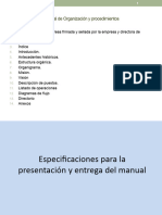 2especificaciones para La Presentación y Entrega Del Manual