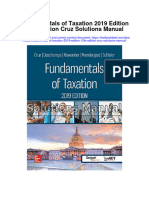 Fundamentals of Taxation 2019 Edition 12th Edition Cruz Solutions Manual