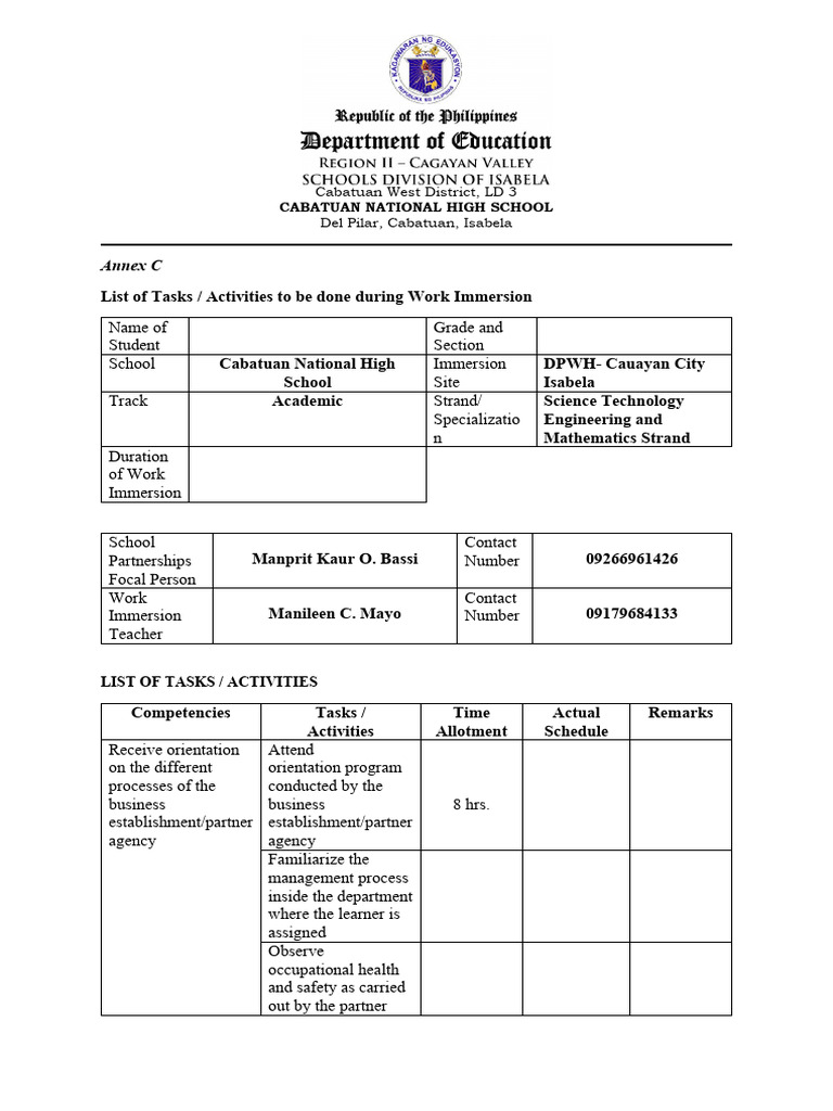Wi Annex C - DPWH | PDF | Business