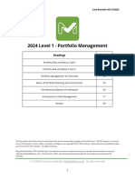 2024 Level 1 - Portfolio Management: Readings